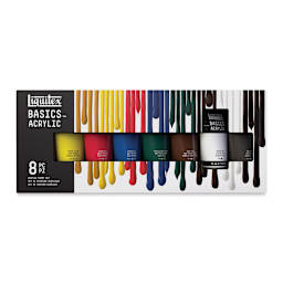 Liquitex Basics Acrylic Set - Color Mixing Set, 2.5 oz Tubes (In packaging)