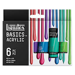 Liquitex Basics - Set of 6, Metallic Assorted, 22 ml front of package