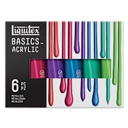 Liquitex Basics - Set of 6, Metallic Assorted, 118 ml front of package