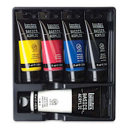 Liquitex Basics - Primary Set of 5 (Tubes in tray)