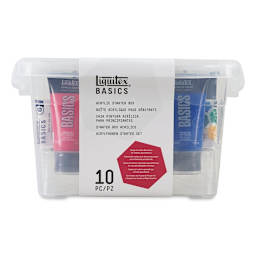 Liquitex Basics Acrylic Paints - Set of 10, Starter Box, 75 ml