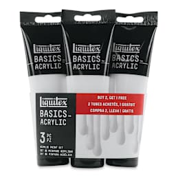 Liquitex Basics - Set of 3, Titanium White, 118 ml