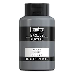 Liquitex Basics - Neutral Gray Value 5, 13.5 oz Squeeze Bottle