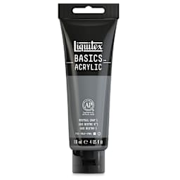 Liquitex Basics - Neutral Gray Value 5, 4 oz tube
