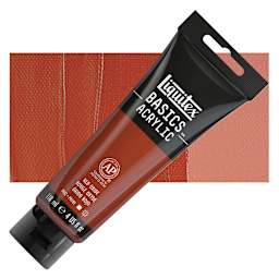 Liquitex Basics Acrylic Paint - Red Oxide, 4 oz tube and swatch