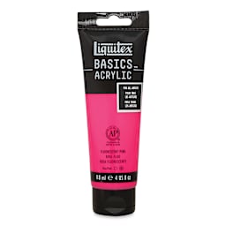 Liquitex Basics - Fluorescent Pink, 4 oz tube