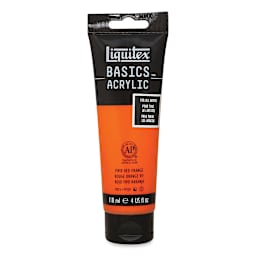 Liquitex Basics - Vivid Red Orange, 4 oz tube