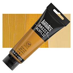 Liquitex Basics Acrylic Paint - Yellow Oxide, 4 oz tube and swatch