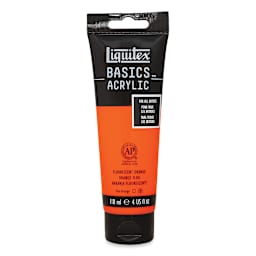 Liquitex Basics - Fluorescent Orange, 4 oz tube