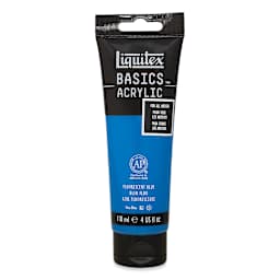 Liquitex Basics - Fluorescent Blue, 4 oz tube