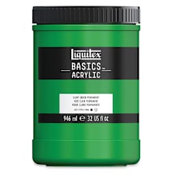 Liquitex Basics - Light Green Permanent, 32 oz jar