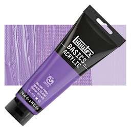 Liquitex Basics Acrylic Paint - Brilliant Purple, 8.5 oz Tube and swatch