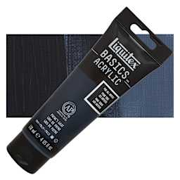Liquitex Basics Acrylic Paint - Payne's Gray, 4 oz tube and swatch