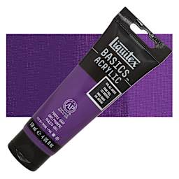 Liquitex Basics Acrylic Paint - Purple Gray, 4 oz tube and swatch