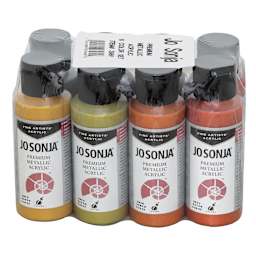 Chroma’s Jo Sonja Premium Metallics - Set of 8 Colors, 2 oz bottles in package