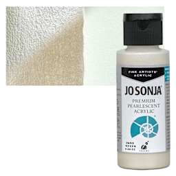 Chroma’s Jo Sonja Premium Pearlescent - Pearlescent Pearl White, 2 oz bottle and swatch