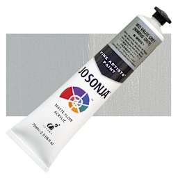 Jo Sonja's Artist Acrylic - Nimbus Gray, 2.5 oz tube and swatch