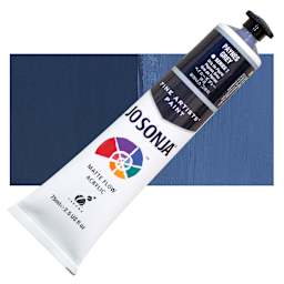 Jo Sonja's Artist Acrylic - Paynes Grey, 2.5 oz tube and swatch