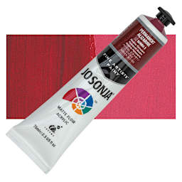 Jo Sonja's Artist Acrylic - Permanent Alizarine, 2.5 oz tube and swatch