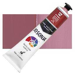 Jo Sonja's Artist Acrylic - Plum Pink, 2.5 oz tube and swatch