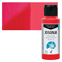 Chroma’s Jo Sonja Premium Pearlescent - Pearlescent Red, 2 oz bottle and swatch