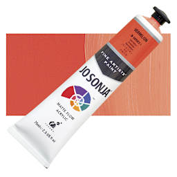 Jo Sonja's Artist Acrylic - Vermilion, 2.5 oz tube and swatch