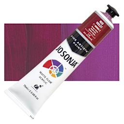 Jo Sonja's Artist Acrylic - Red Violet, 2.5 oz tube and swatch