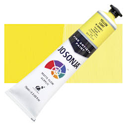 Jo Sonja's Artist Acrylic - Yellow Light, 2.5 oz tube and swatch