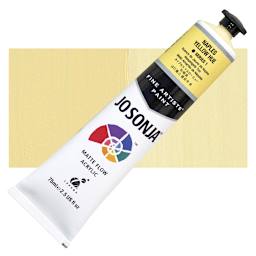 Jo Sonja's Artist Acrylic - Naples Yellow Hue, 2.5 oz tube and swatch