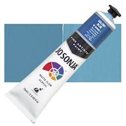 Jo Sonja's Artist Acrylic - Colony Blue, 2.5 oz tube and swatch