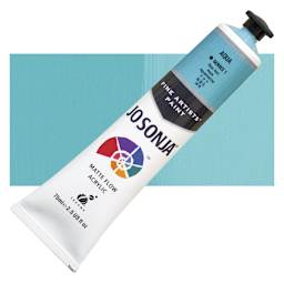 Jo Sonja's Artist Acrylic - Aqua, 2.5 oz tube and swatch