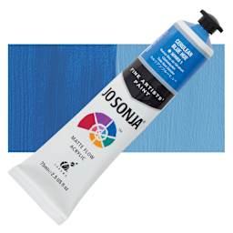 Jo Sonja's Artist Acrylic - Cerulean Blue Hue, 2.5 oz tube and swatch