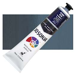 Jo Sonja's Artist Acrylic - Storm Blue, 2.5 oz tube and swatch