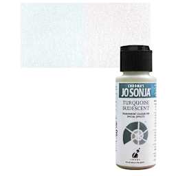 Chroma’s Jo Sonja Specialty Acrylic Paint - Iridescent Turquoise, 60 ml bottle and swatch