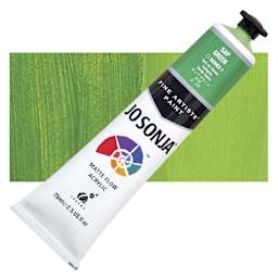 Jo Sonja's Artist Acrylic - Sap Green, 2.5 oz tube and swatch