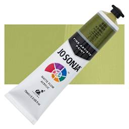 Jo Sonja's Artist Acrylic - Moss Green, 2.5 oz tube and swatch