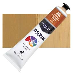 Jo Sonja's Artist Acrylic - Raw Sienna, 2.5 oz tube and swatch