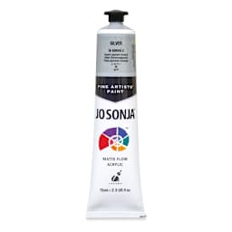 Chroma’s Jo Sonja Specialty Acrylic Paint - Metallic Silver, 75 ml tube