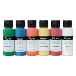 Blick Matte Acrylics - Set of 6, Basic Colors, 2 oz