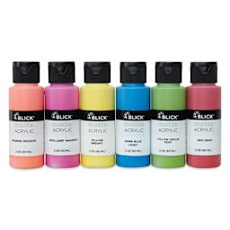 Blick Matte Acrylics - Set of 6, Bright Colors, 2 oz