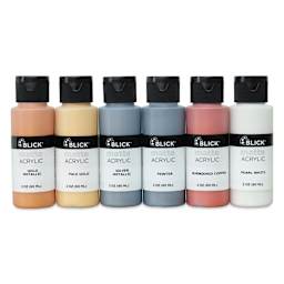 Blick Matte Acrylics - Set of 6, Metallic Colors, 2 oz