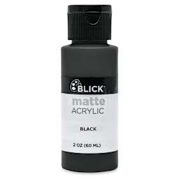 Blick Matte Acrylic - Black, 2 oz bottle