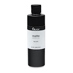 Blick Matte Acrylic - Black, 8 oz bottle