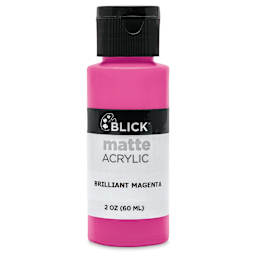 Blick Matte Acrylic - Brilliant Magenta, 2 oz bottle