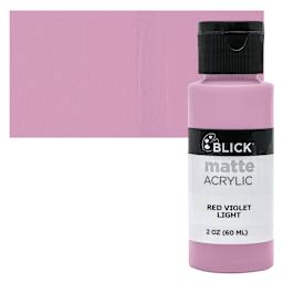 Blick Matte Acrylic - Red Violet Light, 2 oz bottle and swatch