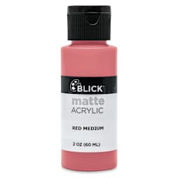 Blick Matte Acrylic - Red Medium, 2 oz bottle