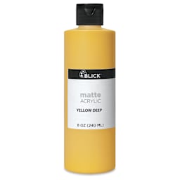 Blick Matte Acrylic - Yellow Deep, 8 oz