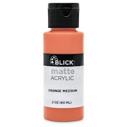Blick Matte Acrylic - Orange Medium, 2 oz bottle