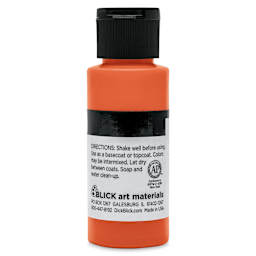 Blick Matte Acrylic - Orange Deep, 2 oz bottle back