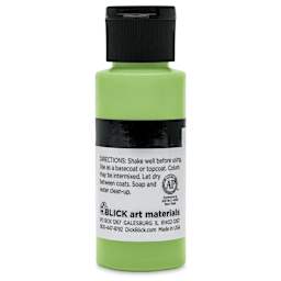Blick Matte Acrylic - Yellow Green Light, 2 oz bottle back
